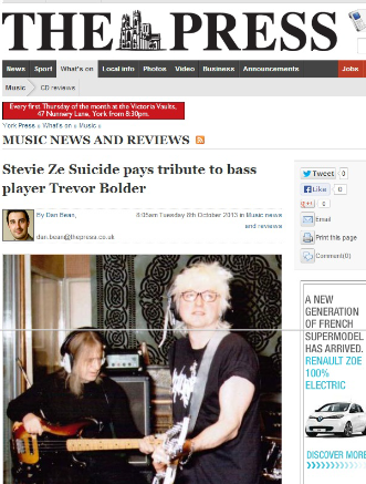 STEVIE ZESUICIDE PAYS TRIBUTE TO BASS PLAYER TREVOR BOLDER