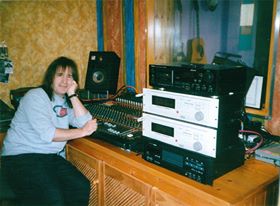 Trevor Bolder at his studio desk